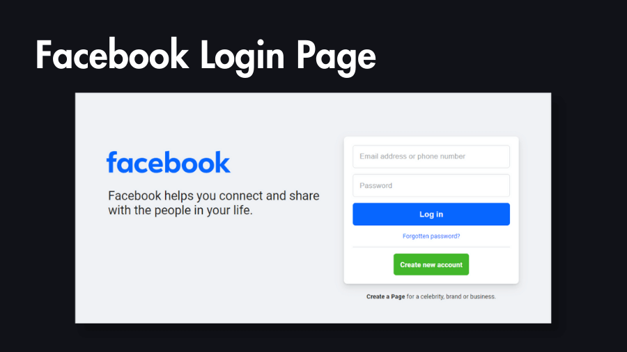 Facebook Login Page UI in HTML and CSS